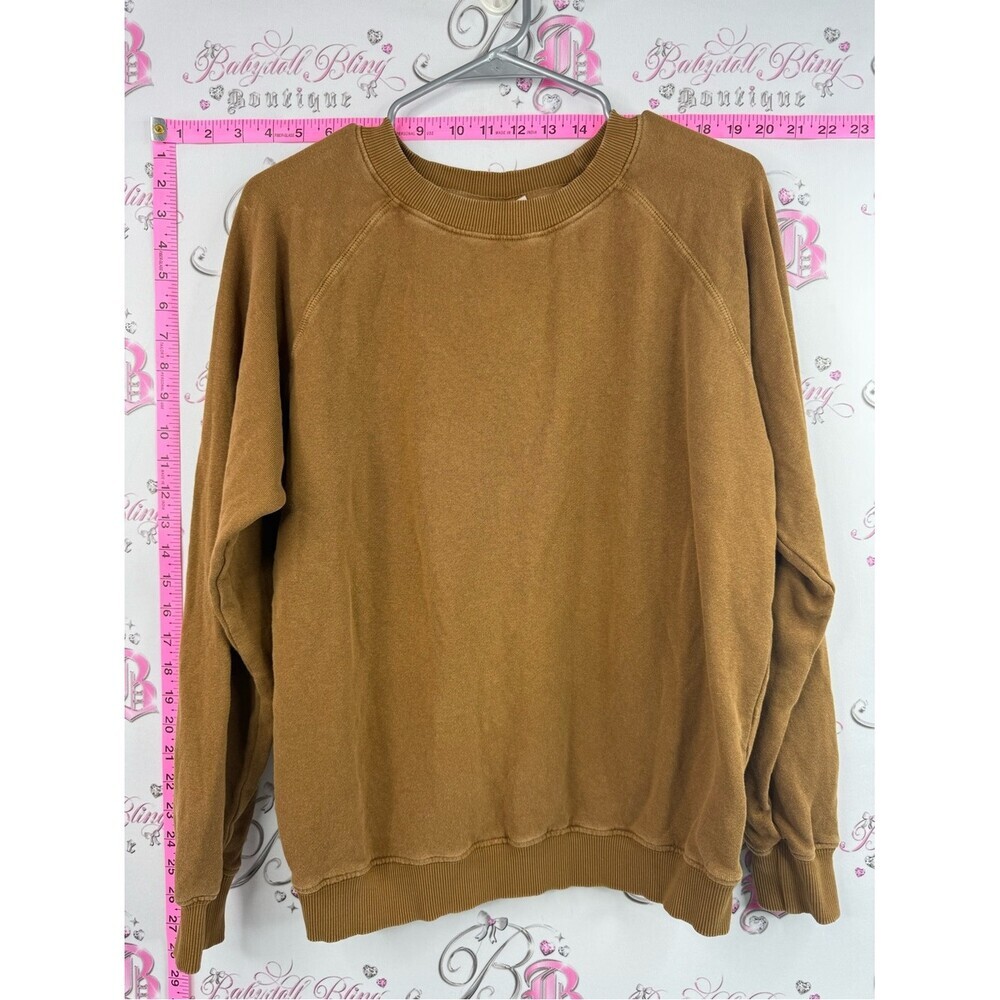 Jungmaven American made shirt sweater Men’s Crewneck Sweater in Camel Brown